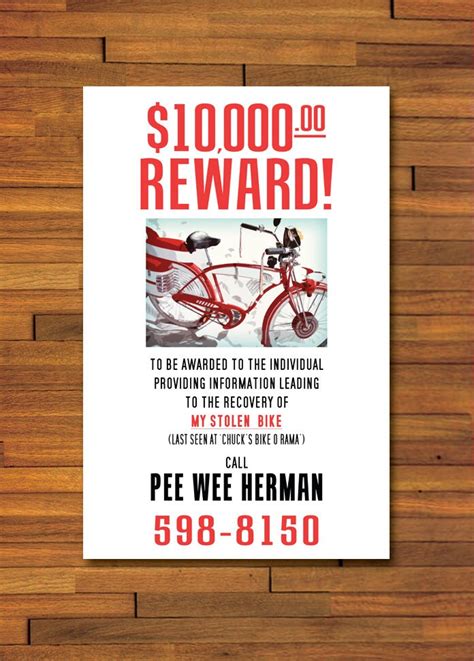 pee wee herman stolen bike.